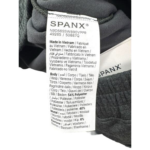 SPANX AirEssentials® Brushed Straight Leg Pant Sz Petite 1X Dark Heather Grey - Picture 14 of 15